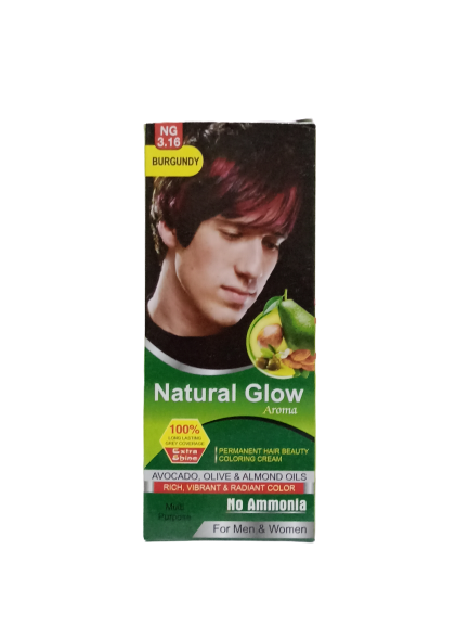 Natural Glow Aroma Burgundy Hair Color 3.16 50 g + 55 g