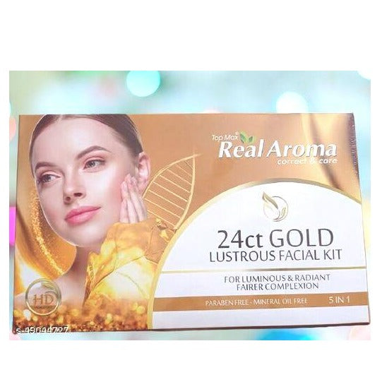 Topmax real aroma 24CT GOLD LOUSTUS FACIAL KIT - 700 Grams
