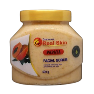 GLAMSURE Real Slin Papaya Facial SCRUB 500 g - (Pack of 1)