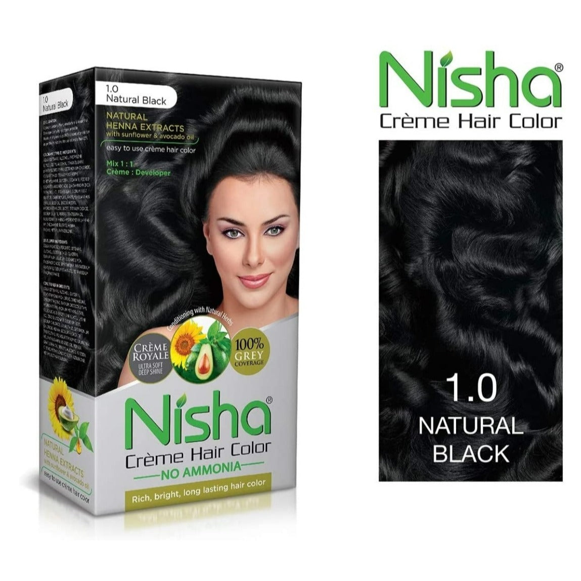 Nisha Black Hair Color Black Hair Color Ammonia Free Hair Crème Color Natural Black Hair Colour