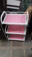 Salon and Spa Trolley for Waxing, Hair Color, Beauty Parlor Multipurpose Movable Trolley - Pink and White Color