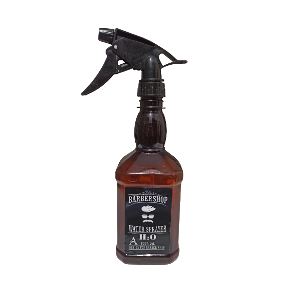 Barber Shop Water Spray Bottle | Whisky look Water Spray bottle - color brown