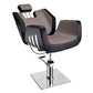 Hair Styling Chair With Height Adjustable Hydraulic Base, Seat Recliner and Foot Rest- Color- Black and brown