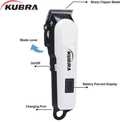 KUBRA KB-809 Professional Cordless Clipper Runtime: 240 min Trimmer for Men  (Black)