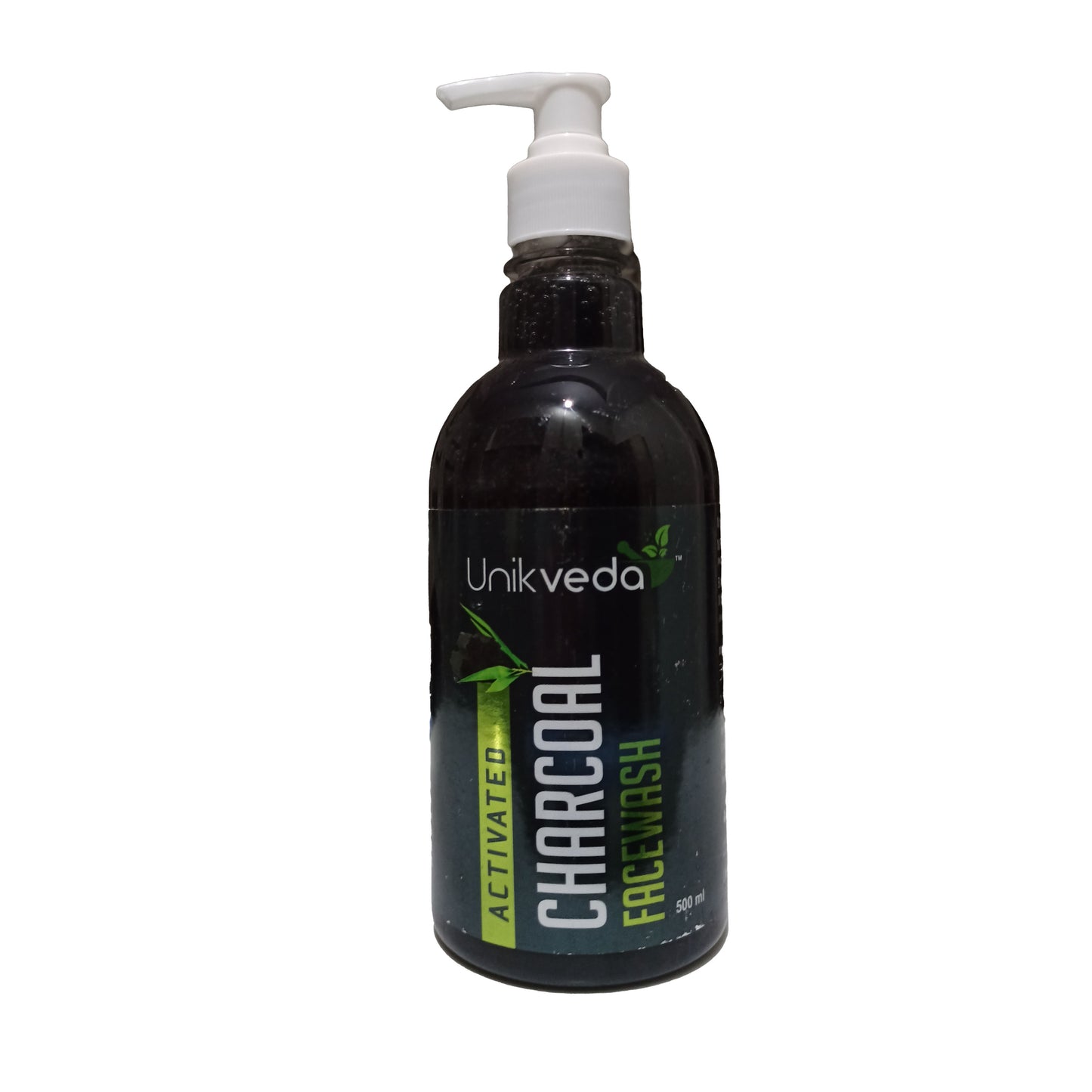 Unikveda Activated Charcoal Face Wash for Men n Women with Neem, Aloe Vera , Removing Excess Oil n Impurities, 500 ml
